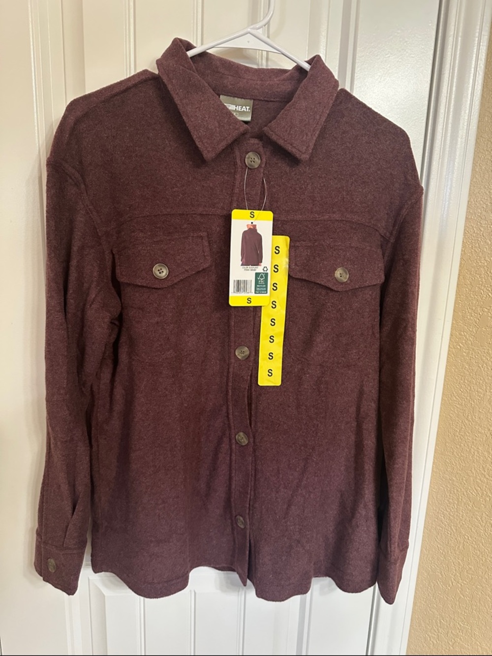 Women's Wine/ Burgundy  Button-Down Long Shirt